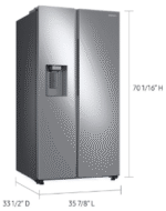 Side-by-Side External Water & Ice Dispenser | Auto Ice Maker | 27 cu.ft. - Image 2