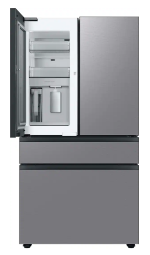 bc31b102a38628ad34796e575d1d3858 Samsung - BESPOKE 29 cu. ft. 4-Door French Door Smart Refrigerator with Beverage Center - Stainless Steel - Image 4